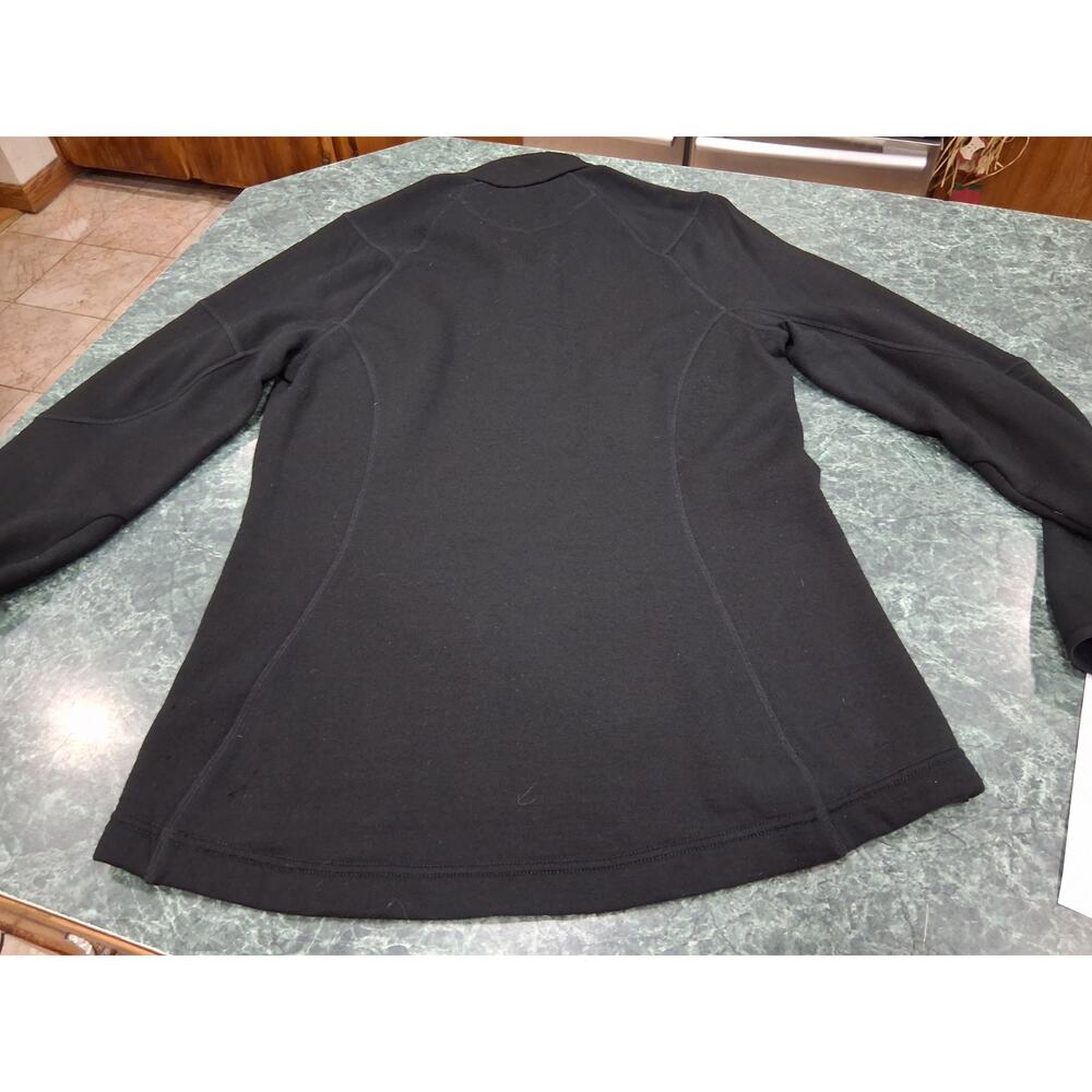 Icebreaker Women's Merino Wool Long Sleeve 1/2 Zip Fitted Thermal Top Sz L Black - Picture 10 of 11